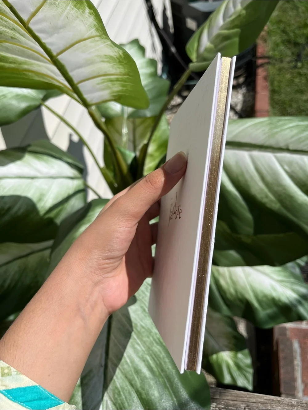 Dior white notebook